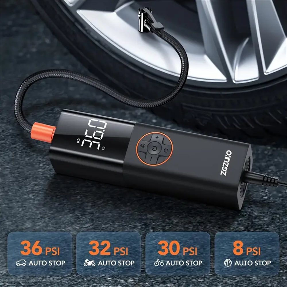Multifunctional Car Inflation Pump Mini Intelligent Handheld Car Portable Inflation Pump Digital Display Fast Charging Wireless Inflation Pump