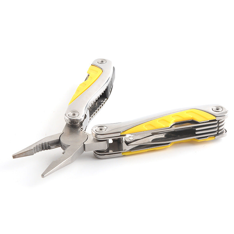 Foldable outdoor multi-function knife pliers stainless steel